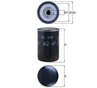 KNECHT OC 114 Filtro olio per CHEVROLET,HUMMER,OPEL,RENAULT