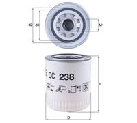 KNECHT OC 238 Filtro olio per ASTON MARTIN,BENTLEY,DAIMLER,JAGUAR,ROLLS-ROYCE