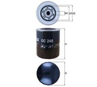 KNECHT OC 248 Filtro olio per ALFA ROMEO,CITROËN,FIAT,IVECO,LANCIA,MULTICAR,OPEL