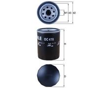 KNECHT OC 478 Filtro olio per CHERY,DAIHATSU,EXEED (CHERY),LEXUS,TOYOTA,ZAZ