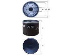 KNECHT OC 727 Filtro olio per ALFA ROMEO,ARO,DACIA,FIAT,JEEP,NISSAN,OPEL,RENAULT