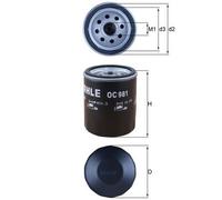 KNECHT OC 981 Filtro olio per AC,AUSTIN,DODGE,FORD USA,JEEP,LEXUS,ROVER,SAAB,SEA