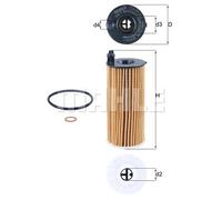 MAHLE Filtro olio Cartuccia filtro OX 813/2D Compatibilità con BMW 1 Hatchback F20 3 Sedan F30, F80 X3 F25 5 Sedan F10 3 Touring F31