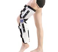 Knee Brace for Meniscus Tear Adjustable Hinged Knee Joint Fixed Brace Knee Brace for Arthritis Pain And Support (White L/Large)