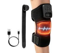 Knee Massager - 6 Heat Settings - Rechargeable Adjustable Knee Wrap Device | Portable Knee Massager Shoulders, Upper Arms, Legs, Home, Office, Dormitory, Travel