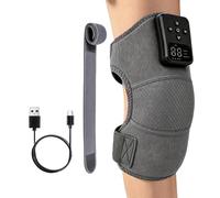 Knee Massager - 6 Heat Settings - Rechargeable Adjustable Knee Wrap Device | Portable Knee Massager Shoulders, Upper Arms, Legs, Home, Office, Dormitory, Travel