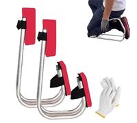 Kneeling Device for Brick Layers, Kneeling Device for Gardening, Wearable and Portable Design, Comfort Wearable Knee Seat with Thickened Sponge for Gardening, Bricklaying & Farm Work (2Pcs-Red)