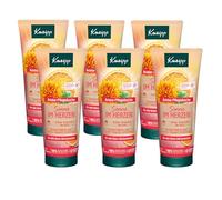 Kneipp Doccia per la cura degli aromi, sole nel cuore, confezione multipla, gel doccia con arancia, bergamotto e cartamo biologico, ricetta senza microplastica, 6 x 200 ml
