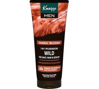Kneipp Gel doccia 3 in 1 Wild - legno di sandalo e tè verde biologico - per pelle, capelli e viso - migliora la sensazione sulla pelle - 200 ml