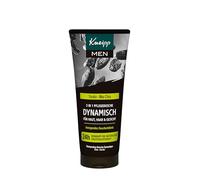 Kneipp MEN 3 in 1 doccia dinamica, con estratti di fava tonka e chia biologica, gel doccia per pelle, capelli e viso, migliora la sensazione sulla pelle, 200 ml