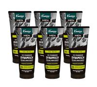 Kneipp MEN 3 in 1 - Doccia dinamica, confezione multipla, con estratti di fava tonka e chia biologica, gel doccia per pelle, capelli e viso, 6 x 200 ml