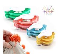 KNEWMART Pompon Maker,4 Taglie Fluff Ball Weaver Needle Pompom Maker Set-Fai da Te Pompoms Artigianato Doll Making Kit Contiene 10 pennarelli per Punti Maglia + 10 Aghi in plastica (24)