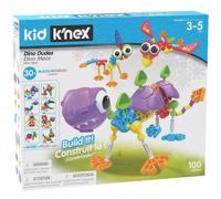 Set Per Costruzioni Amici Dinosauri, Kid K'NEX, Basic Fun, 85611, set per lavoretti per bambini con 100 pezzi, giocattolo a tema dinosauri per bambini e bambine dai 3 anni in su
