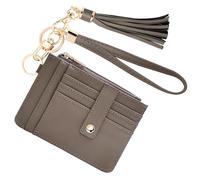 KNGITRYI Piccoli portafogli da polso per le donne RFID porta carte di credito portafoglio portachiavi portafoglio portafoglio portafoglio carte di credito portafogli per le donne, Grigio cemento,