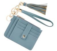 KNGITRYI Piccoli portafogli da polso per le donne RFID porta carte di credito portafoglio portachiavi portafoglio portafoglio portafoglio carte di credito portafogli per le donne, Blu denim ,