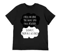 KNHBtuhv2 I Fell in Love The Way You Fall Asleep T-Shirt Black 3XL
