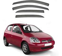 KNHCX Auto Pioggia Deflettori Deflettore Aria per Toyota Yaris R 1999-2004,Processo di Galvanica Deflettori per Vetri Laterali Parapioggia Antipioggia Antivento Forte Durevole Accessori per Auto