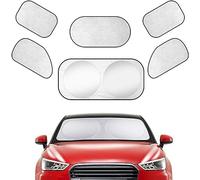 KNHCX Tendine Parasole Auto Bambini per Lancia Ypsilon 2003-2006,con Ventose Protezione Privacy Protezione UV Tenda Finestra per Bambini e Animali Accessori Auto Regali Moda,6-Piece Set