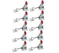 Kniehebelspanner - 10cm Hebelverschluss | Spannverschluss Verstellbar - 10er Set Sicherheitsverschluss Abschließbar | Kohlenstoffstahl | Haltekraft 100kg, Für Schrank Tür Kisten Schubladen Gefriertruh