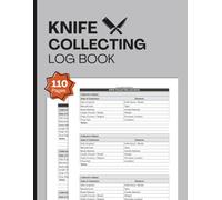 Knife Collecting Log Book: Knife Collector’s Inventory Journal | Record Brand, Blade, Handle, Size, Weight & More | Large Print 8.5" x 11" Inches, 110 pages