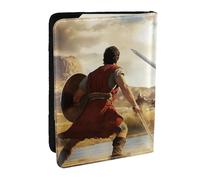 Knight and Sword - Custodia per passaporto con stampa, in pelle PU, per uomini e donne, 16,5 cm, Nero , Taglia unica