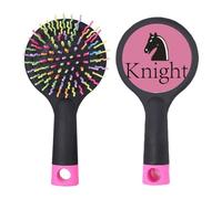 Knight Black Word Chess Game Salon - Spazzola districante per capelli, base cuscino