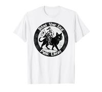 Knight Cat difende Il Design del Libro Fantasy della Biblioteca pubblica Maglietta