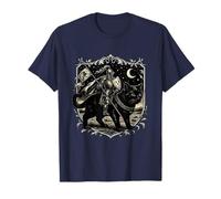 Knight Cat Rider Retro Anni '90 Gatto Medievale Fairycore Dark Art Maglietta