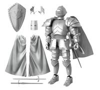 Knight Figurine Movable, Knight Action Figures Movable | Knight Collection 3D Figure del corpo completo mobile stampato,Decorazione della statua medievale, squisita figura multi-articolata