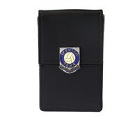 Knight Ipswich - Porta biglietti da visita in pelle cromata, motivo: calcio, colore: Nero, Nero , Classico