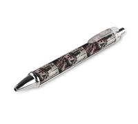 Knight on Horse - Penna a sfera con stampa retrattile, fusto rotondo, punta fine, 0,5 mm, 1/2/4 pezzi