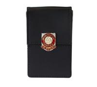 Knight Porta biglietti da visita in pelle nera cromata Manchester Reds, Nero , Classico