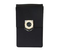Knight Porta biglietti da visita Millwall in pelle nera cromata, Nero , Classico