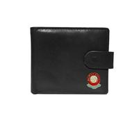 Knight Portafoglio Aldershot Town Football Club in pelle nera, Nero