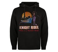 Knight Rider Cavaliere Rider Felpa con Cappuccio, Nero, M Uomo