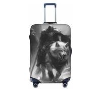 Knight Riding Giant Wolf - Copribagagli da viaggio, elastico, 45-81 cm, Nero , x-large