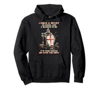 Knight Templar I Hold A Beast An Angel And A Crazy in Me Felpa con Cappuccio