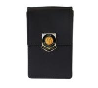 Knight Watford - Porta biglietti da visita in pelle cromata, motivo: calcio, colore:, Nero , Classico