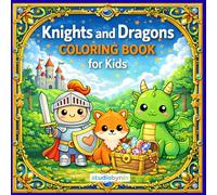 Knights and Dragons Coloring Book for Kids