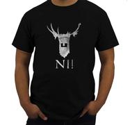 Knights of Ni Ritter der Monty Fun Kokosnuss Vom Die Ni Sagen NIE Python Outfit Tee Round Neck Unisex Tops Men's 100% Cotton Short-Sleeve T-Shirts XL