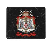 Knights Templar Coat of Arms Flag Tappetini Mouse Confortevole Mousemat Liscio Tappetino per Mouse per Ufficio Computer Laptop 25X30Cm