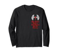 Knights Templar Moral Code Holy Cross Wings Red Crusader Art Maglia a Manica