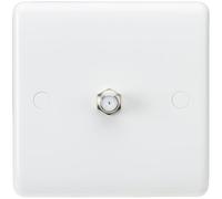 Knightsbridge CU0150 Presa TV satellitare con Bordo Curvo, Bianco