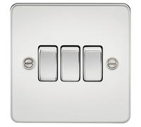 Knightsbridge FP4000PC FPAV4000PC Piastra piatta 10A 3G 2 vie interruttore cromato lucido