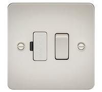 Knightsbridge FPAV6300PL - Piastra interruttore per fusibile piatto 13 A perla
