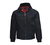 Knightsbridge Harrington English Style Giacca Nero Con Fodera Interna a quadretti, Uomo, nero, L