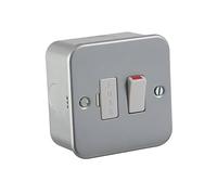 Knightsbridge M6300 unità di sperone commutata 13A Rivestita in Metallo, Argento, Set di 10 Pezzi