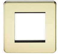 Knightsbridge Piastra Frontale Modulare 2G Senza Viti In Ottone Lucidato
