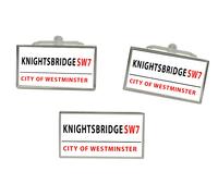 Knightsbridge Segnale Stradale Rettangolo Gemelli E Fermacravatta Set