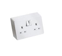 Knightsbridge SFR9000MW Presa Doppia 13A, Bianco Opaco